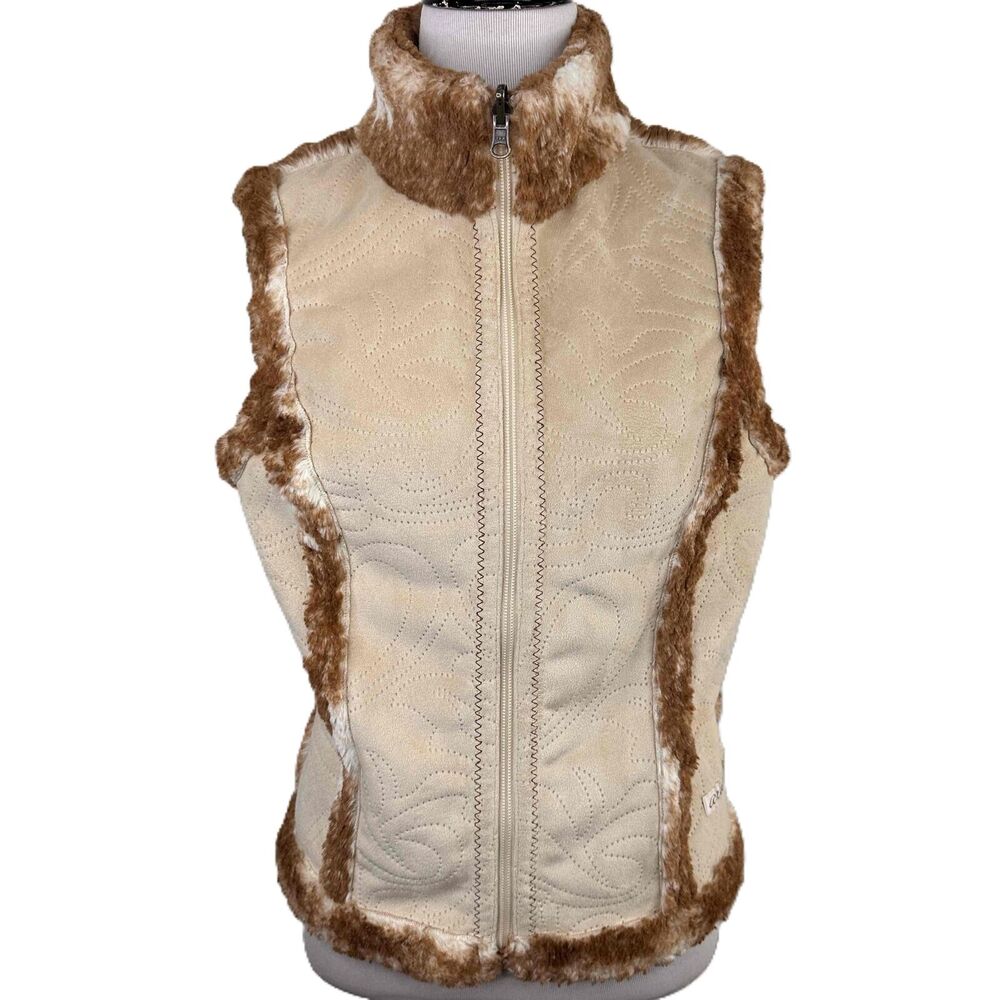 Ariat Brown Quilted Zippered Front Vest Size Medium